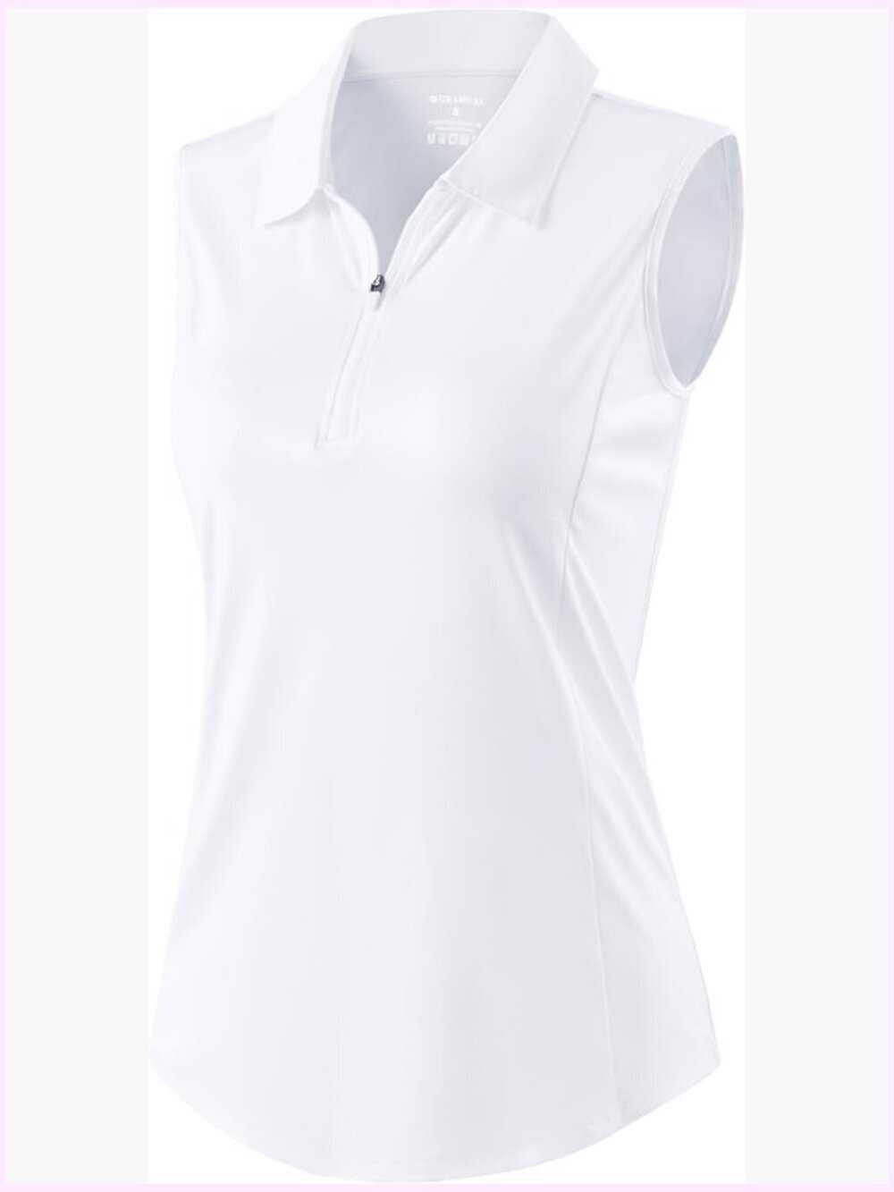 Lightweight 1/4 Zip Collared Tank Top Sleeveless Polo Shirt for Golf Tennis